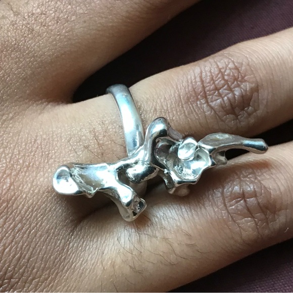 Sterling Silver Free Form Ring Size 5.5 - Picture 15 of 16